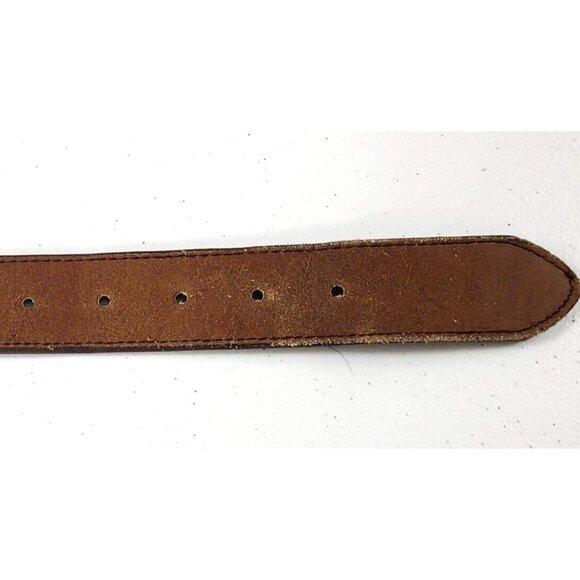 Rugged Leather 7106 Brown Belt Hashtag Stitching Design Men's Size 40 - Picture 11 of 12